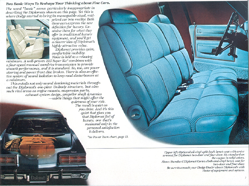 1978 Dodge Diplomat Brochure Page 6